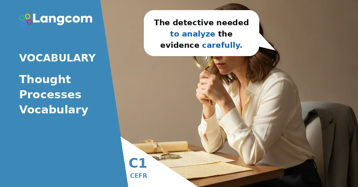 C1 Vocabulary: Master Advanced Thought Process Verbs C1 Vocabulary: Master Advanced Thought Process Verbs — C1 English vocabulary lesson by Langcom